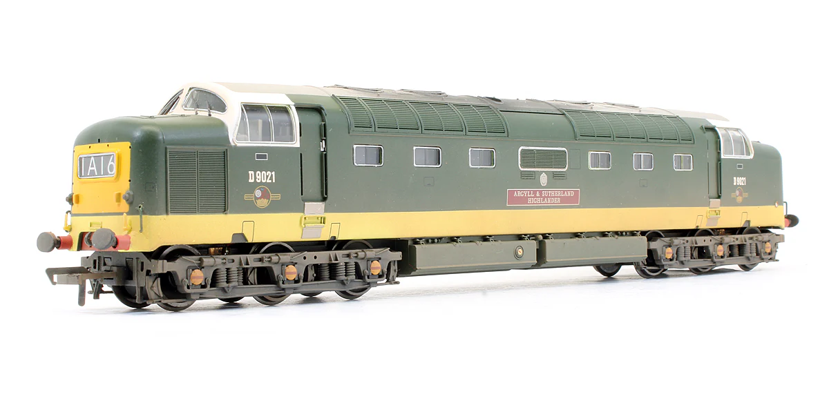Pre-Owned 32-525Y Class 55 D9021 'Argyll & Sutherland Highlander' BR Two Tone Green Diesel Locomotive (Weathered) Limited Edition