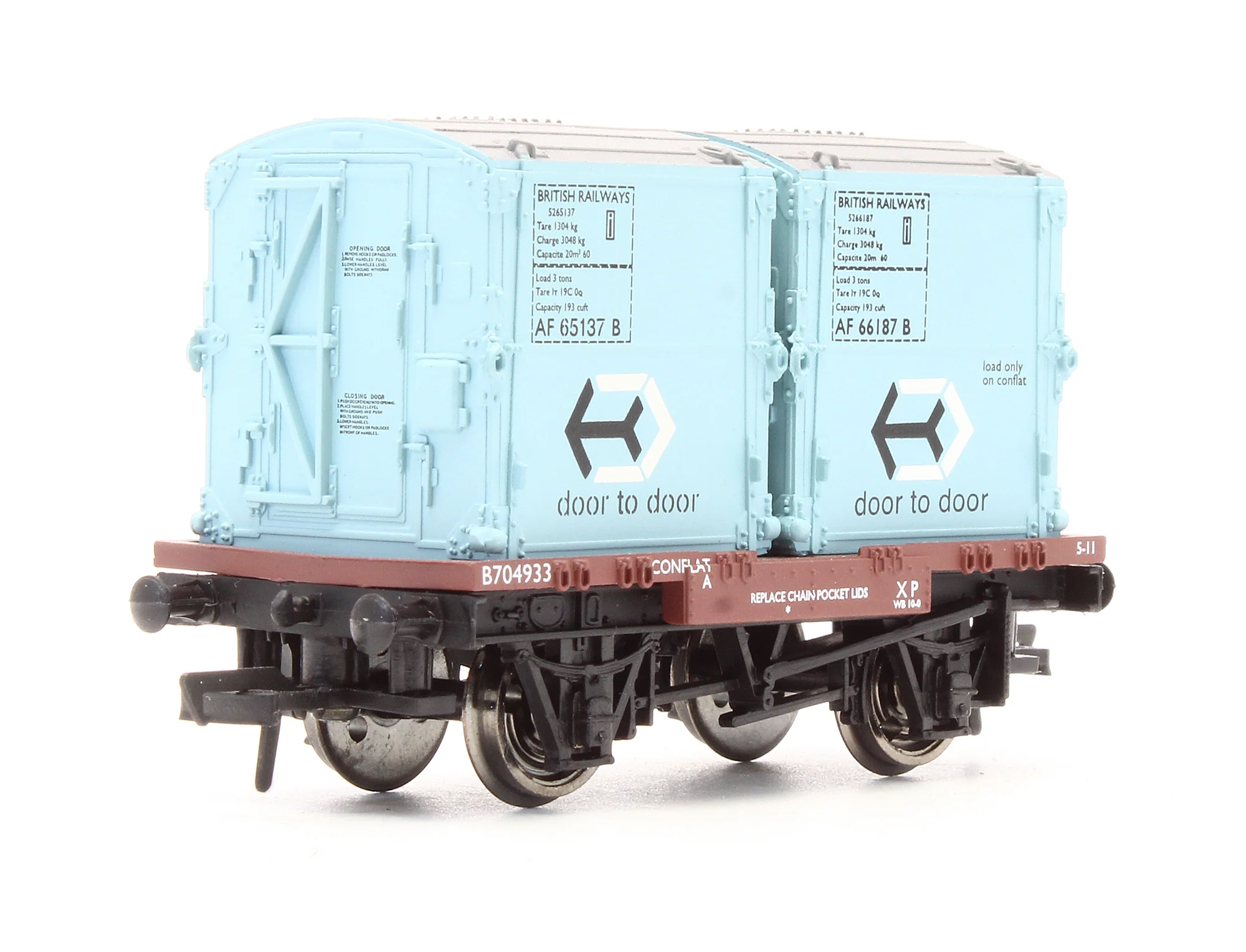 Pre-Owned 33-327A Conflat With 2 AF Containers Blue 'B704933' - Image 2