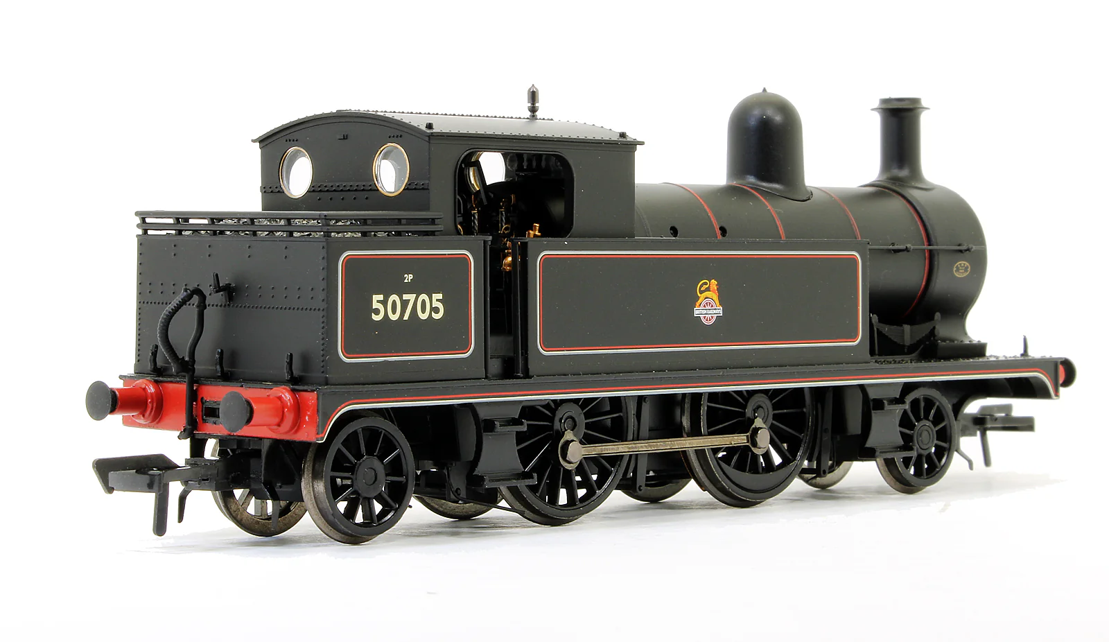 Pre-Owned 31-169 L&YR 2-4-2 tank 50705 BR Lined Black Early Emblem Steam Locomotive - Image 2