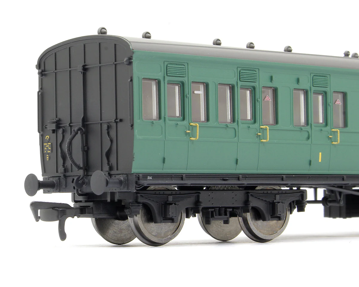Pre-Owned E86015 LSWR Cross Country 3-Coach Pack BR (SR) Green No. 314 - Image 7