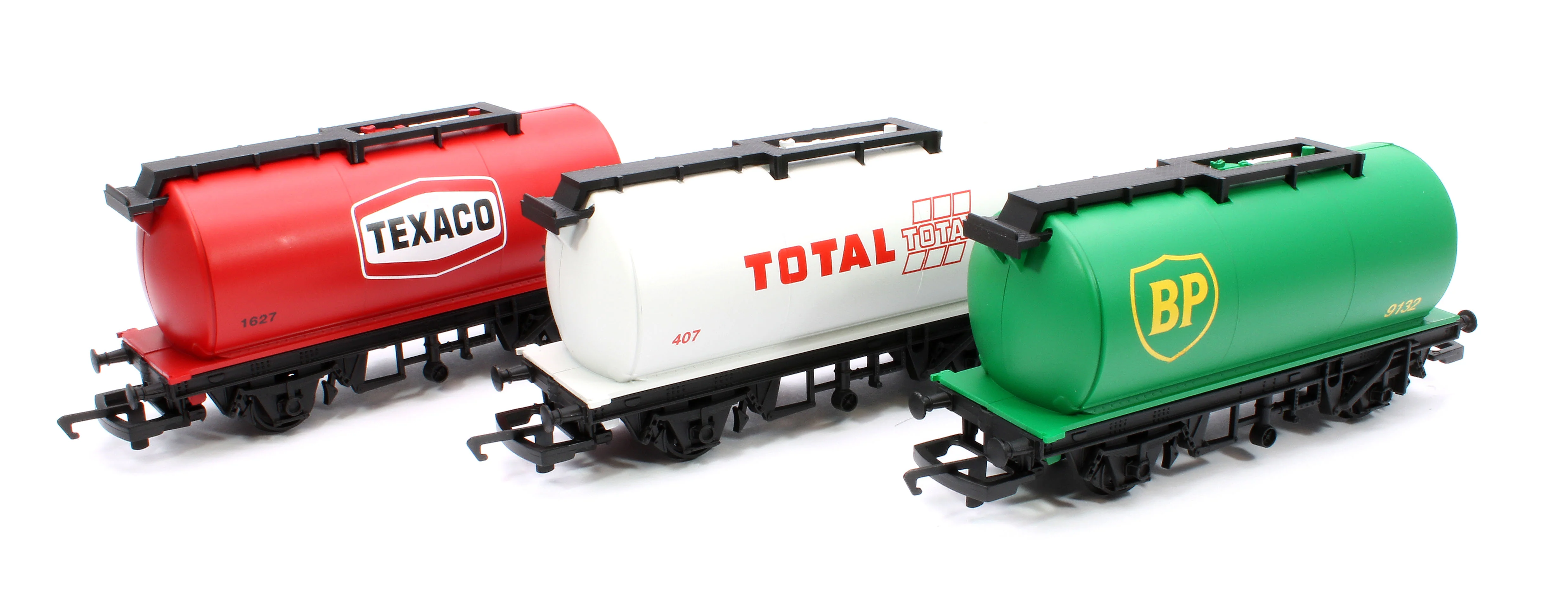 Pre-Owned R6891 RailRoad Petrol Tankers three pack various 407, 1627 & 9132