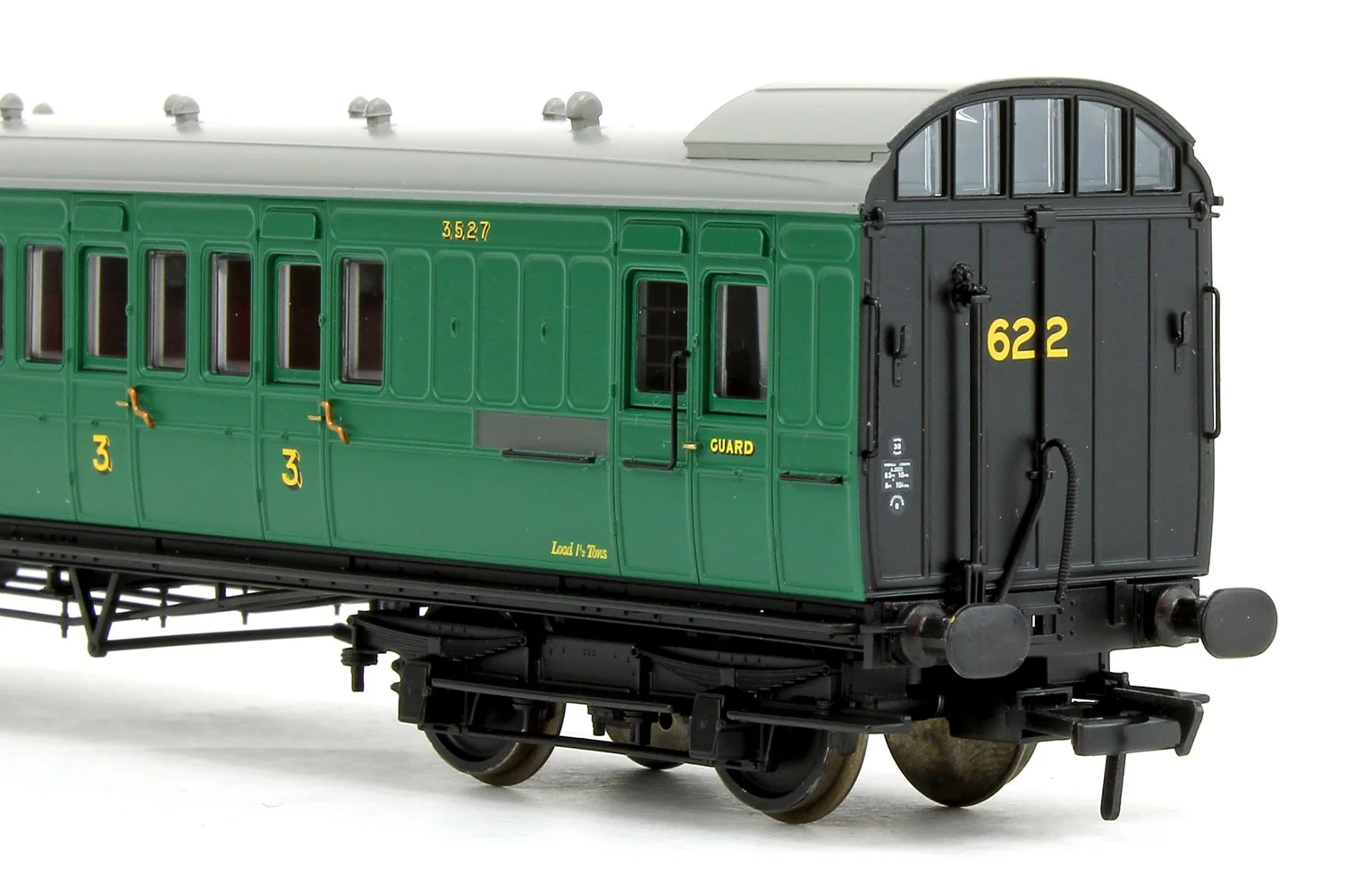 Pre-Owned SE&CR 60ft Birdcage Brake Third Lavatory SR Malachite Green 3527 - Image 4
