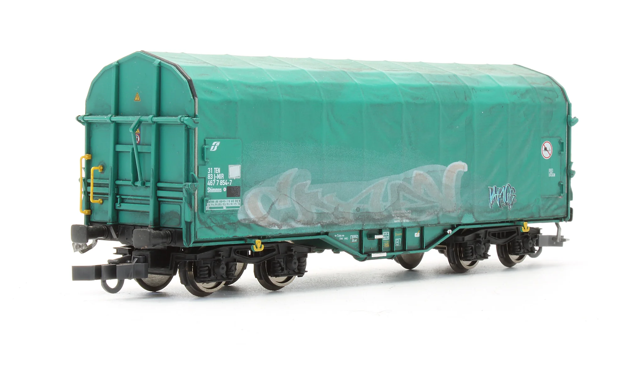 Pre-Owned Set Of 2 Tarpaulin Wagons With Graffiti - Image 5