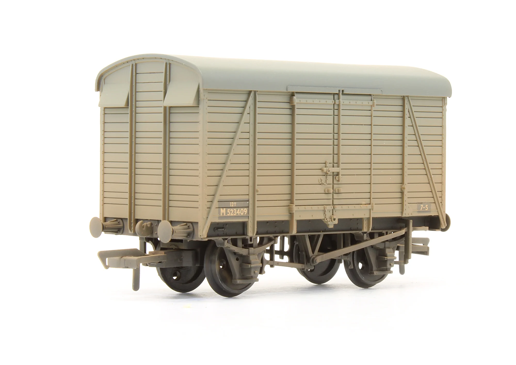 Pre-Owned 38-081C SR 12 Ton Southern 2+2 Planked Ventilated Van BR Grey 'M523409' - Weathered - Image 2
