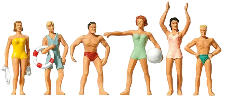 Standing Bathing Persons(6) Exclusive Figure Set