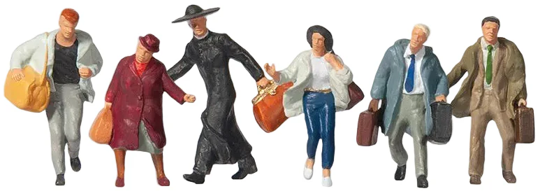 Passengers Hurrying (6) Exclusive Figure Set