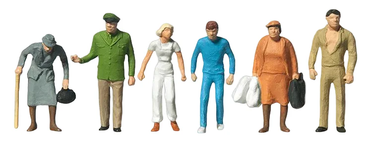 Passers By (5) and Policeman Standard Figure Set
