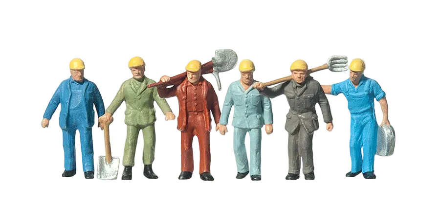 Track Workers (6) with Tools Standard Figure Set
