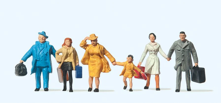 Passengers Hurrying (6) Standard Figure Set
