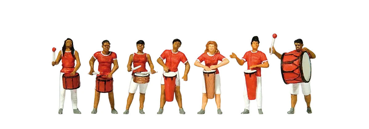 Carnival Samba Drumming Group (7) Figure Set