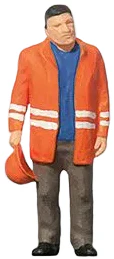 Railway Shunter in Safety Jacket Figure