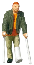 Passer by on Crutches Figure