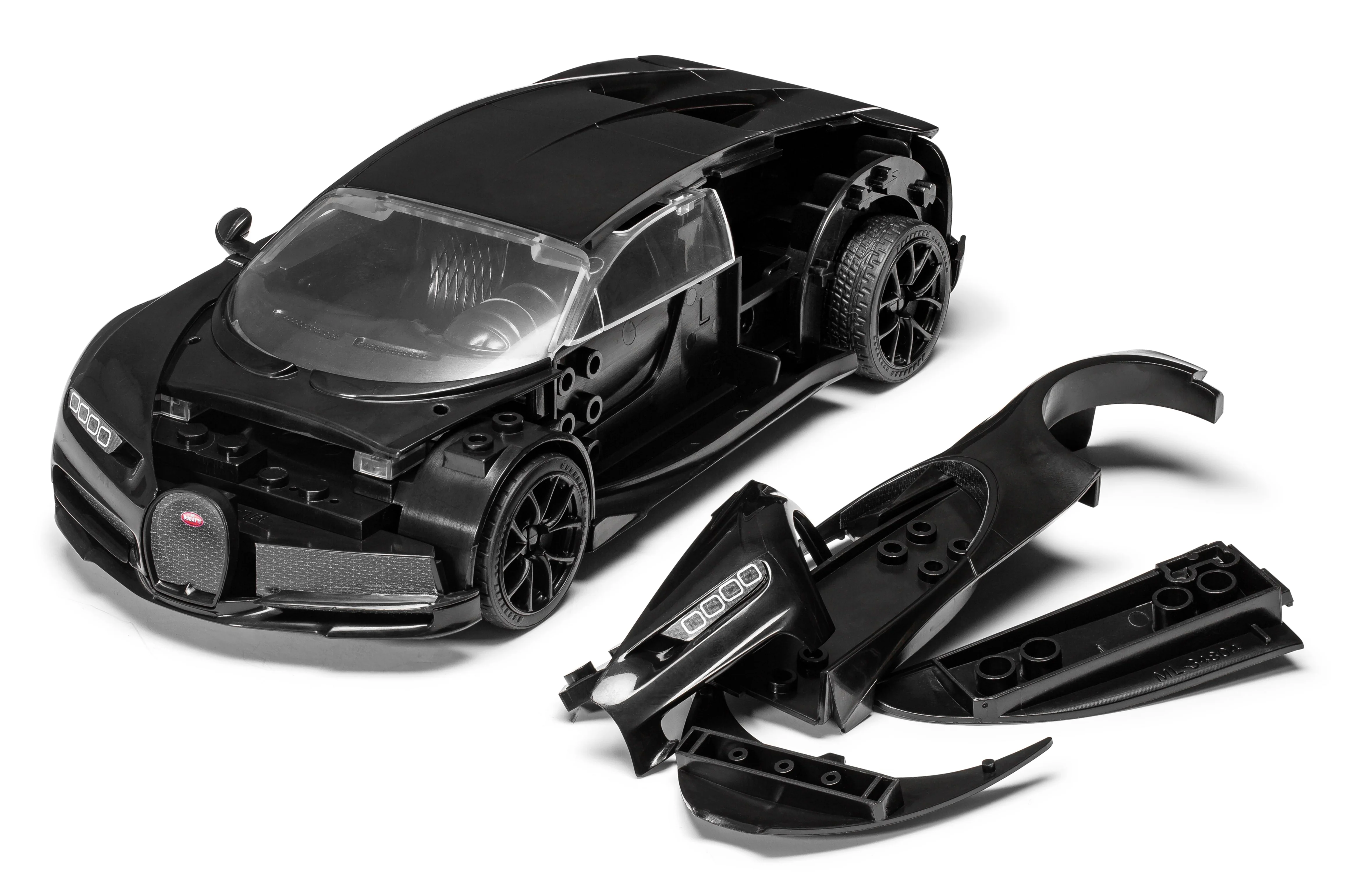 J6025 QUICKBUILD Bugatti Chiron - Black Model Kit - Image 2