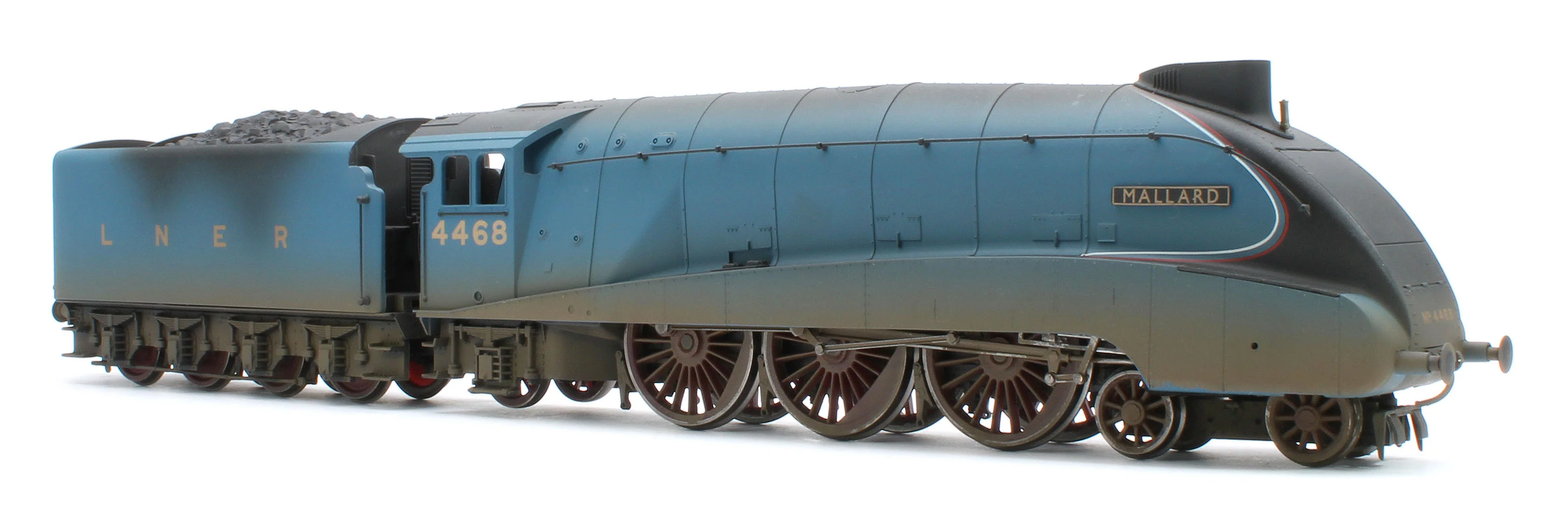 R3371W Bespoke Weathered RailRoad A4 Class 4-6-2 4468 ‘Mallard’ LNER Garter Blue Steam Locomotive - Image 6