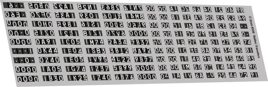 BR loco headcodes pack B Railtec Transfer