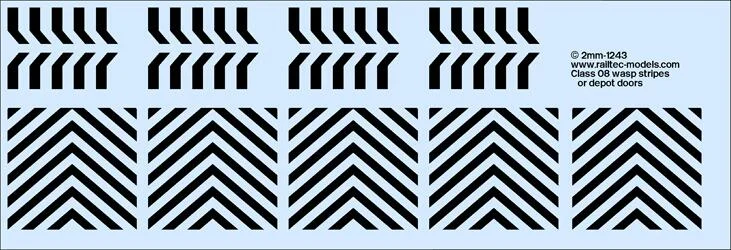 Wasp stripes / chevrons (to suit BR shunter) Transfer
