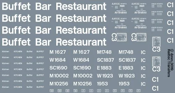 Buffet Restaurant & Bar coach pack: BR blue Transfer