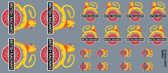 BR early crest lion & wheel totem: L&R facing Transfer