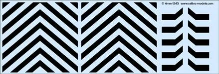 RT-4-1208 Wasp Stripes / Chevrons (to suit BR Shunter) Waterslide Decals Transfer