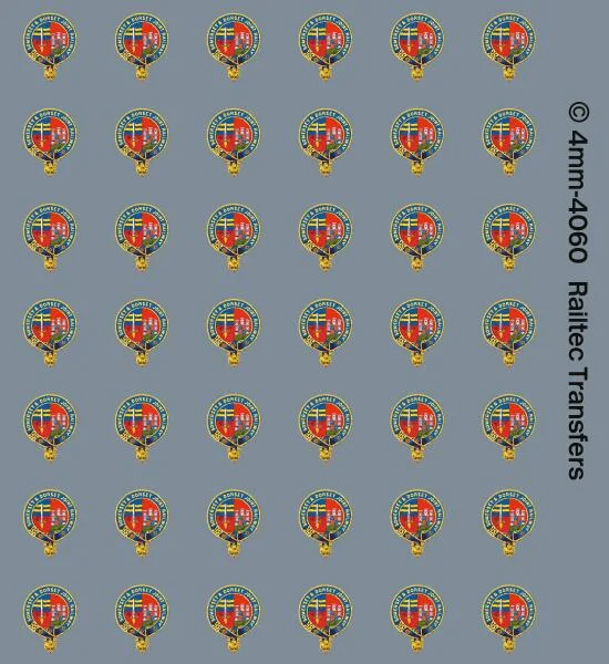 S&DJR Somerset & Dorset Crests OO Gauge Waterslide Decals Transfer