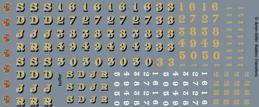 S&DJR Somerset & Dorset locos (blue shading) OO Gauge Waterslide Decals Transfer