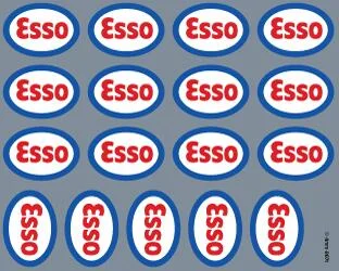 Esso Logos OO Gauge Waterslide Decals Transfer