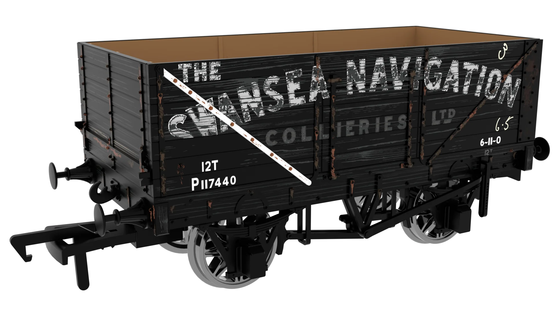 7 Plank 1907 Railway Clearing House Private Owner Open Wagon BR (ex-Swansea Navigation) No.P117440