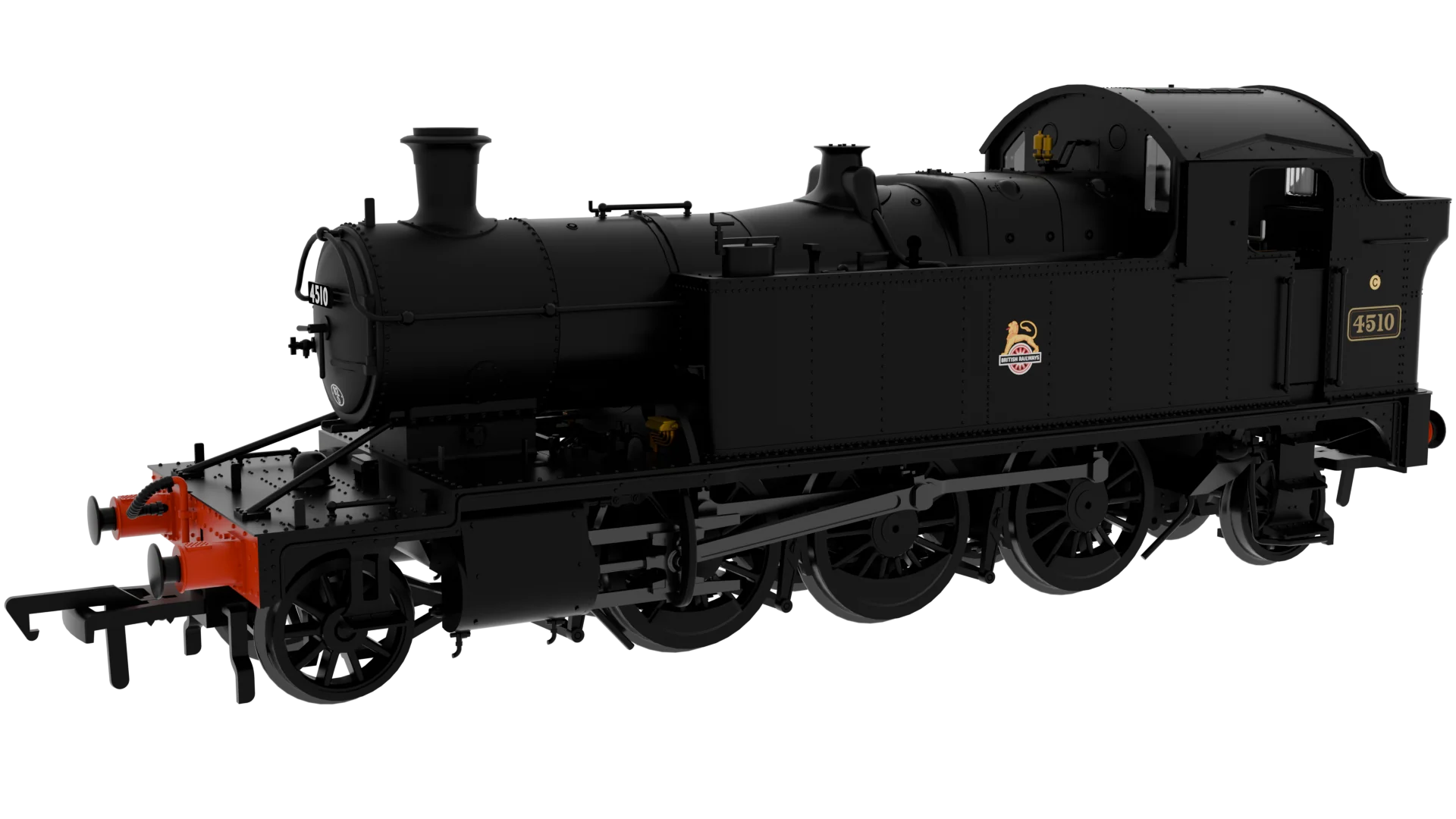 GWR 45xx No.4510 BR Early Crest Plain Black (Small Crest) Steam Locomotive - DCC Sound
