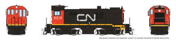 HO MLW S-13 (DC/DCC/Sound): CN - Noodle w/ Red Cab: #8515 - Image 2