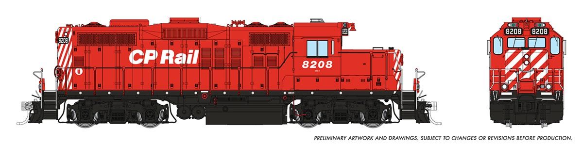 54509 HO GP9u (DC/DCC/Sound): CP - No Multimark: #8208 - Image 2