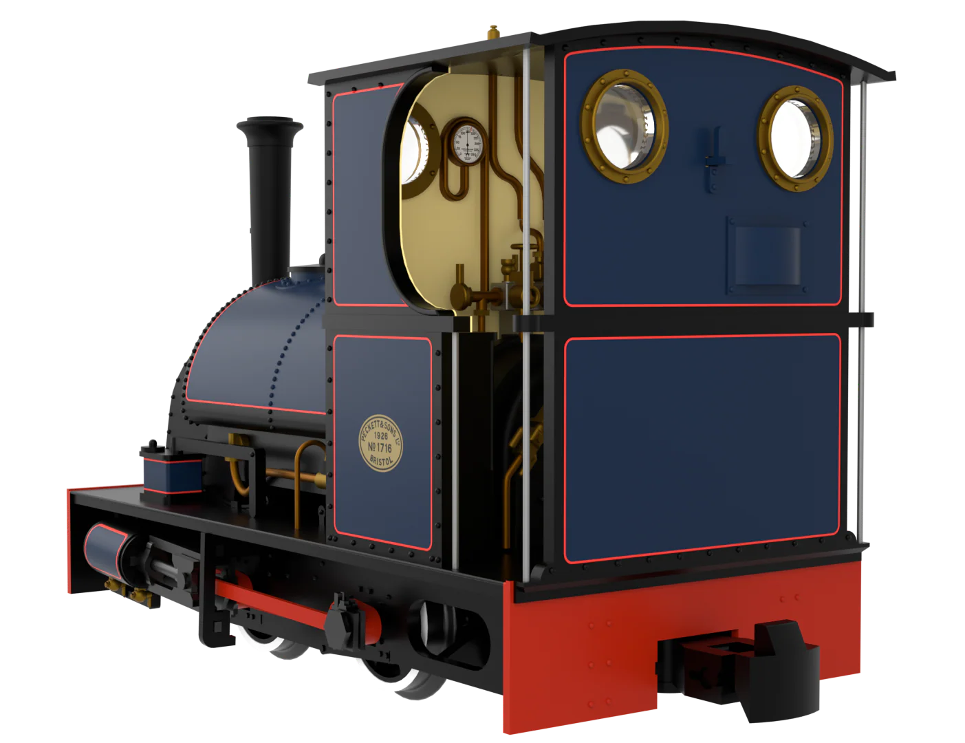 814508 Peckett & Sons Cranmore Class 0-4-0ST Lined Dark Blue Steam Locomotive - DCC Fitted - Image 2