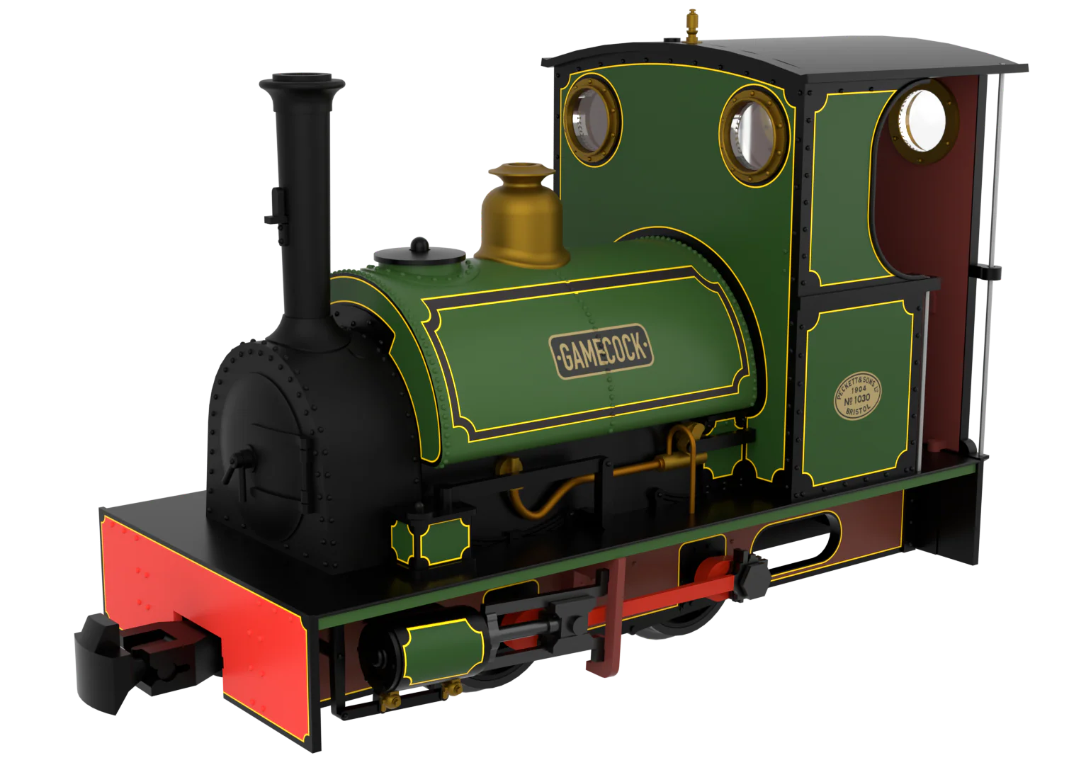 814501 Peckett & Sons Cranmore Class 0-4-0ST 'Gamecock' Peckett Standard Green Steam Locomotive - DCC Fitted