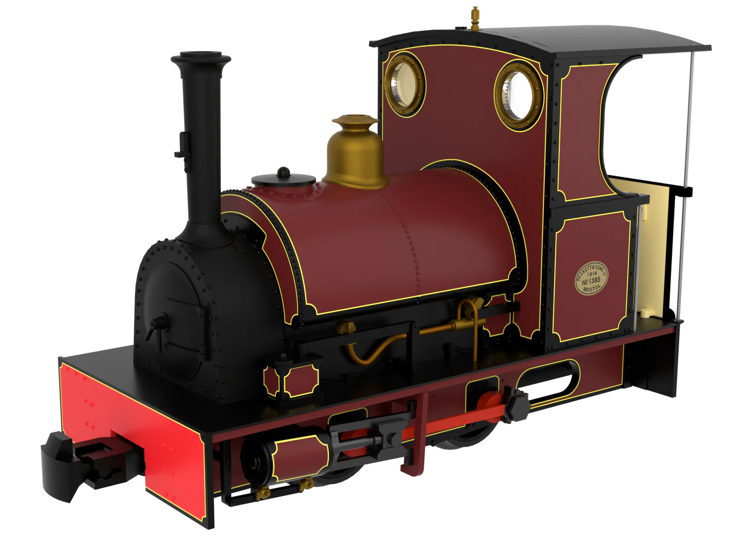 814007 Peckett & Sons Cranmore Class 0-4-0ST Lined Maroon Steam Locomotive