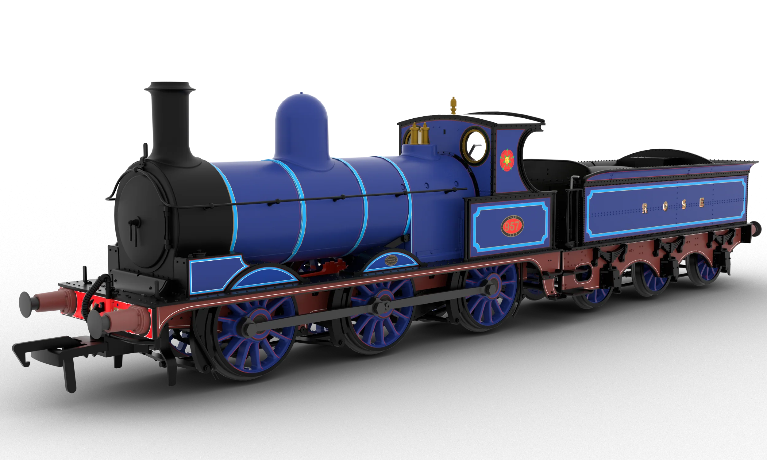 817513 Class 25 0-6-0 Lancashire & Yorkshire 'Rose' No.957 'What-If' Blue Steam Locomotive - DCC Sound