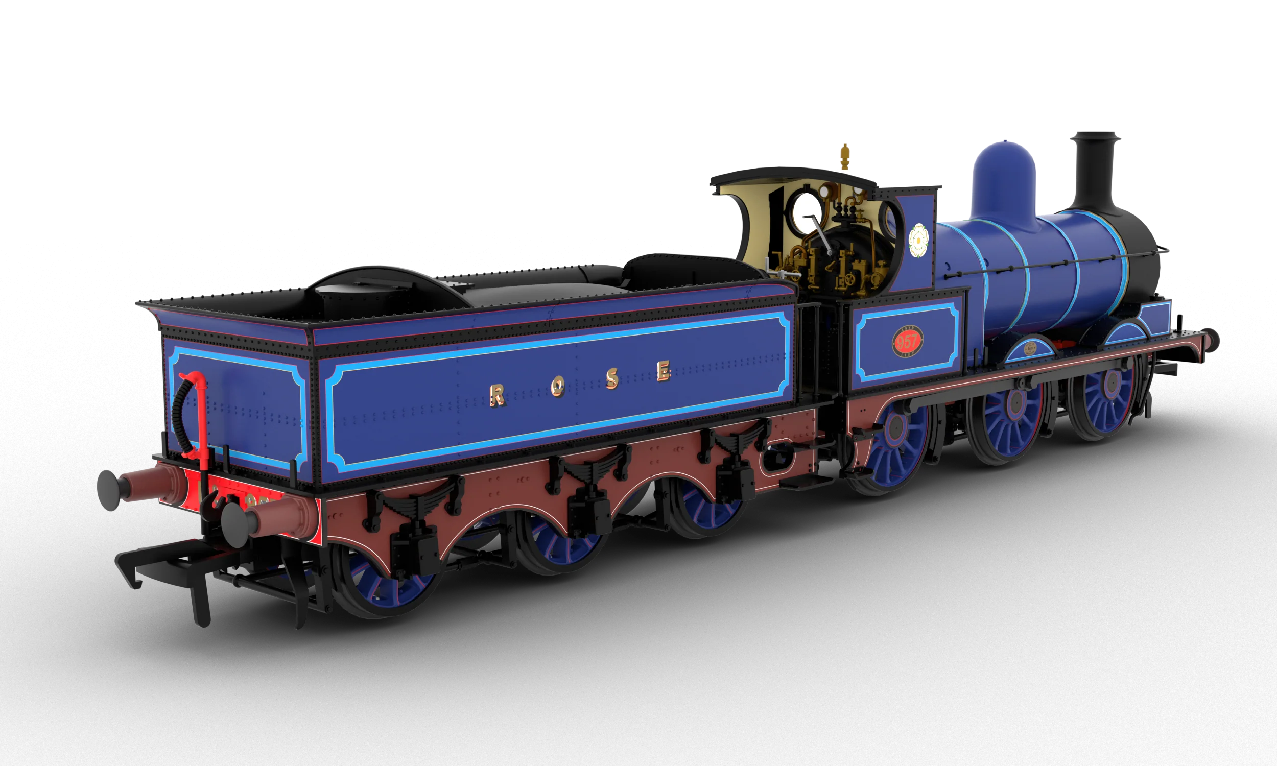 817513 Class 25 0-6-0 Lancashire & Yorkshire 'Rose' No.957 'What-If' Blue Steam Locomotive - DCC Sound - Image 2