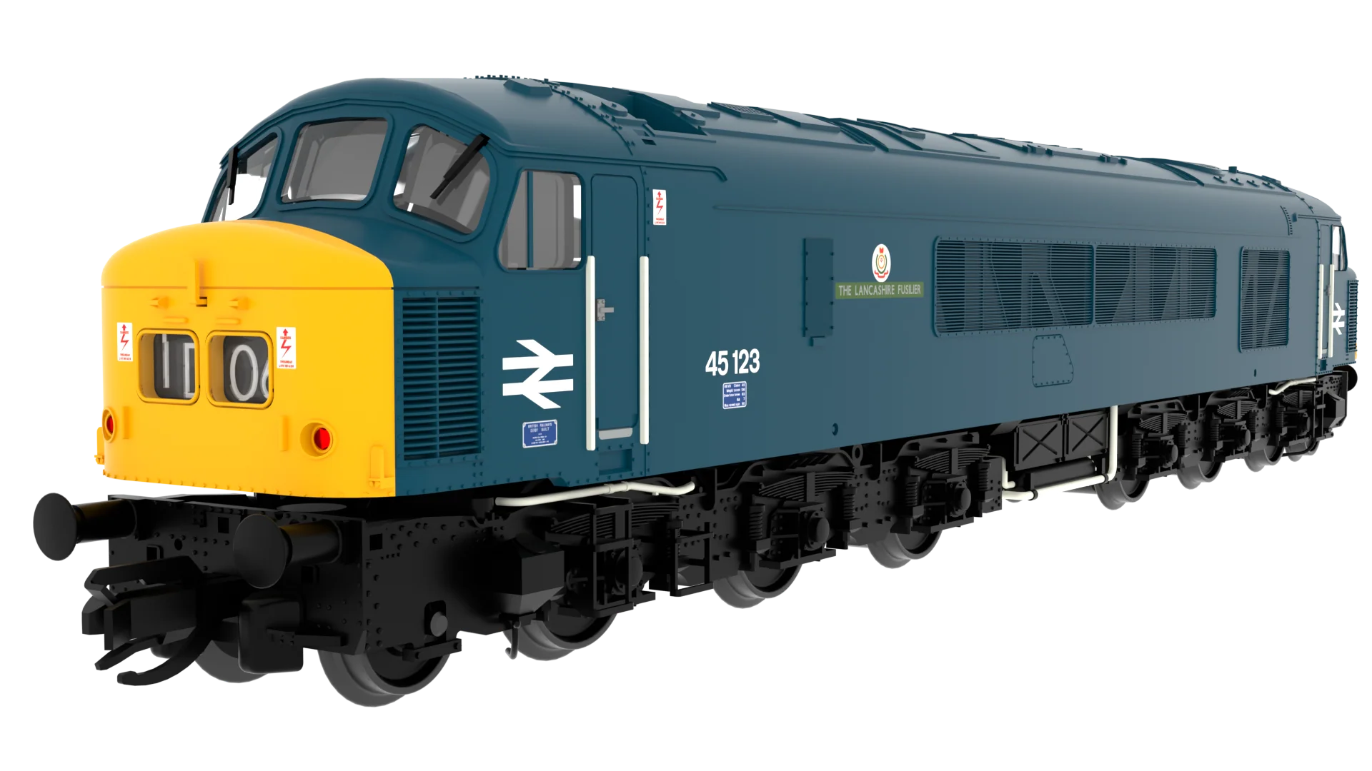 823604 Class 45 'Peak' 45123 "The Lancashire Fusilier" BR Blue With Headcode Blinds Diesel Locomotive - DCC Sound