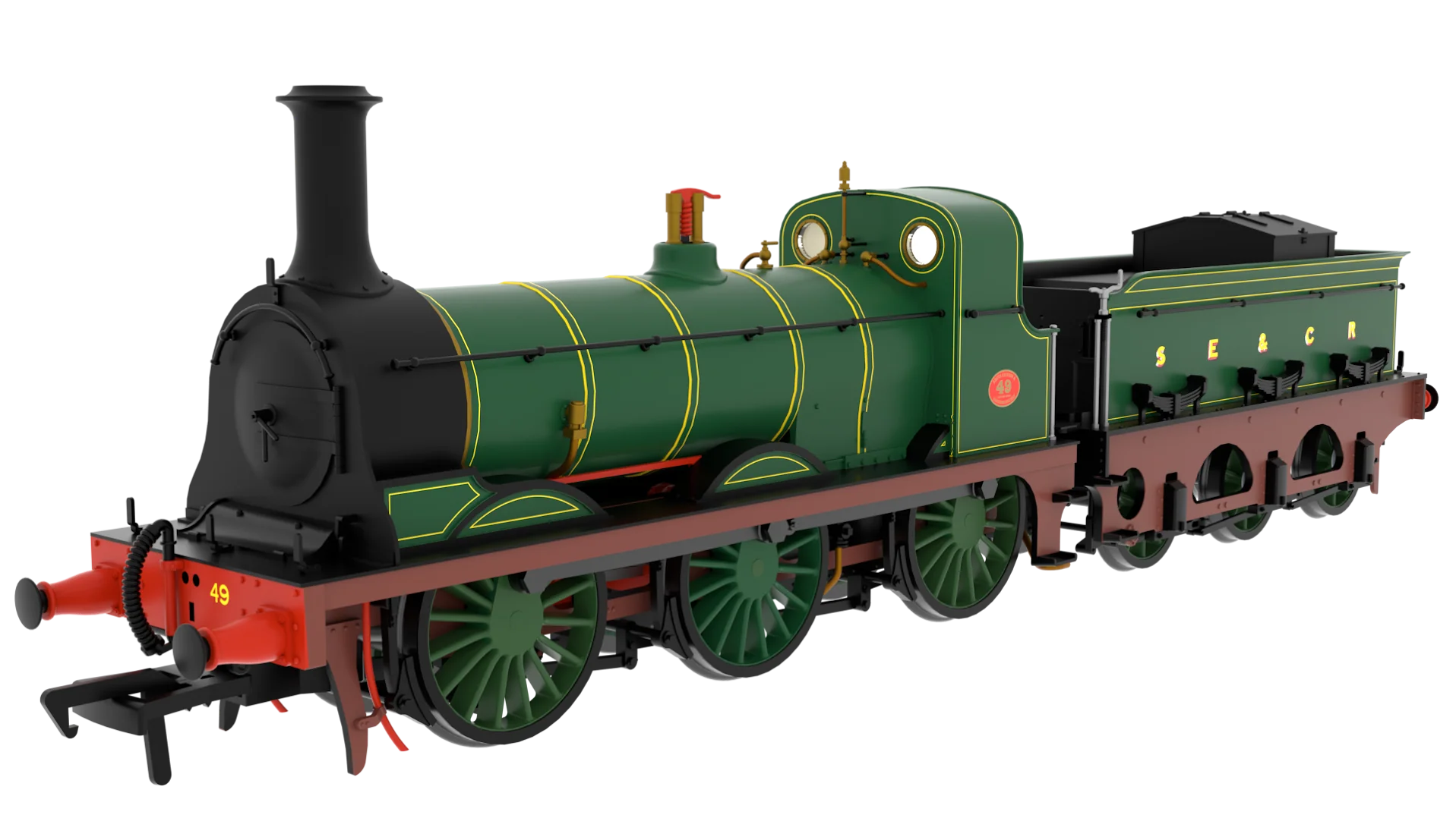 825510 SER O Class 0-6-0 No. 49 SECR Lined Green (simplified) Steam Locomotive - DCC Sound