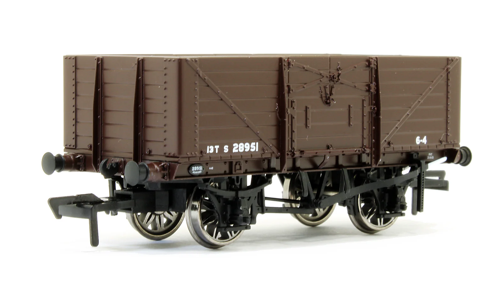SECR 1355 7 plank Open Wagon - SR brown (with BR markings) #S28951 - Image 2