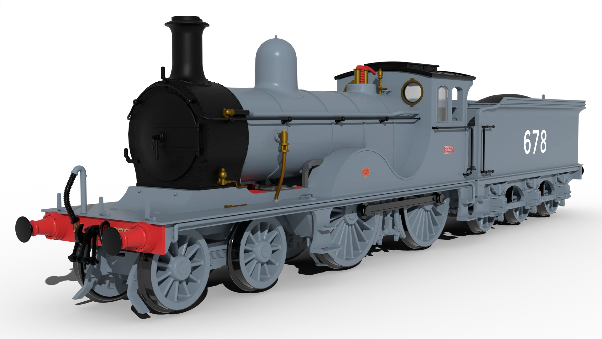 SECR G Class 4-4-0 No.678 - SECR Grey Steam Locomotive