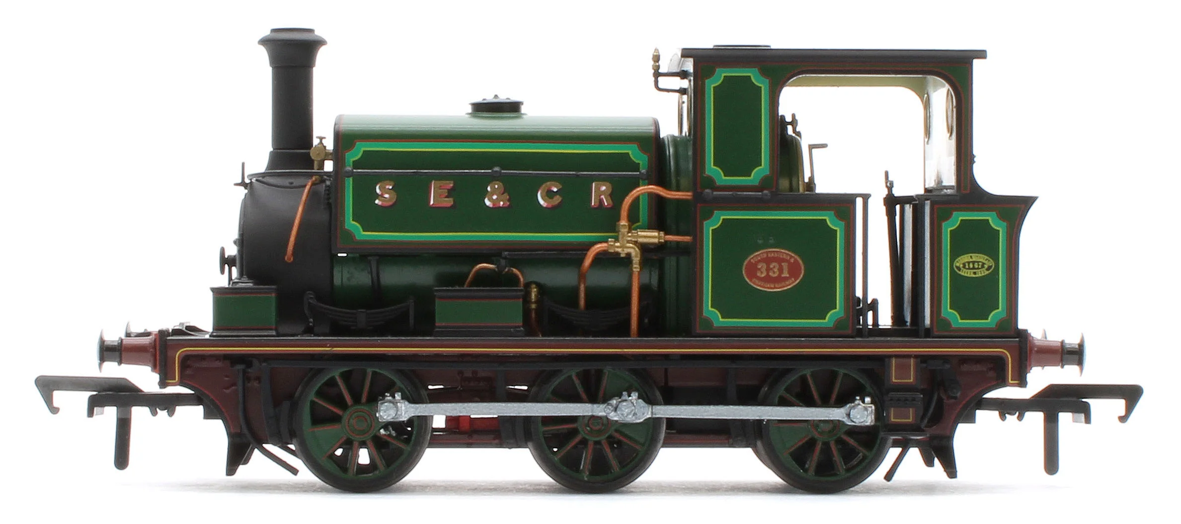 960009 Manning Wardle L Class 'What If' SECR No.331 Fully Lined Wainwright Green 0-6-0ST Steam Tank Locomotive - Image 2