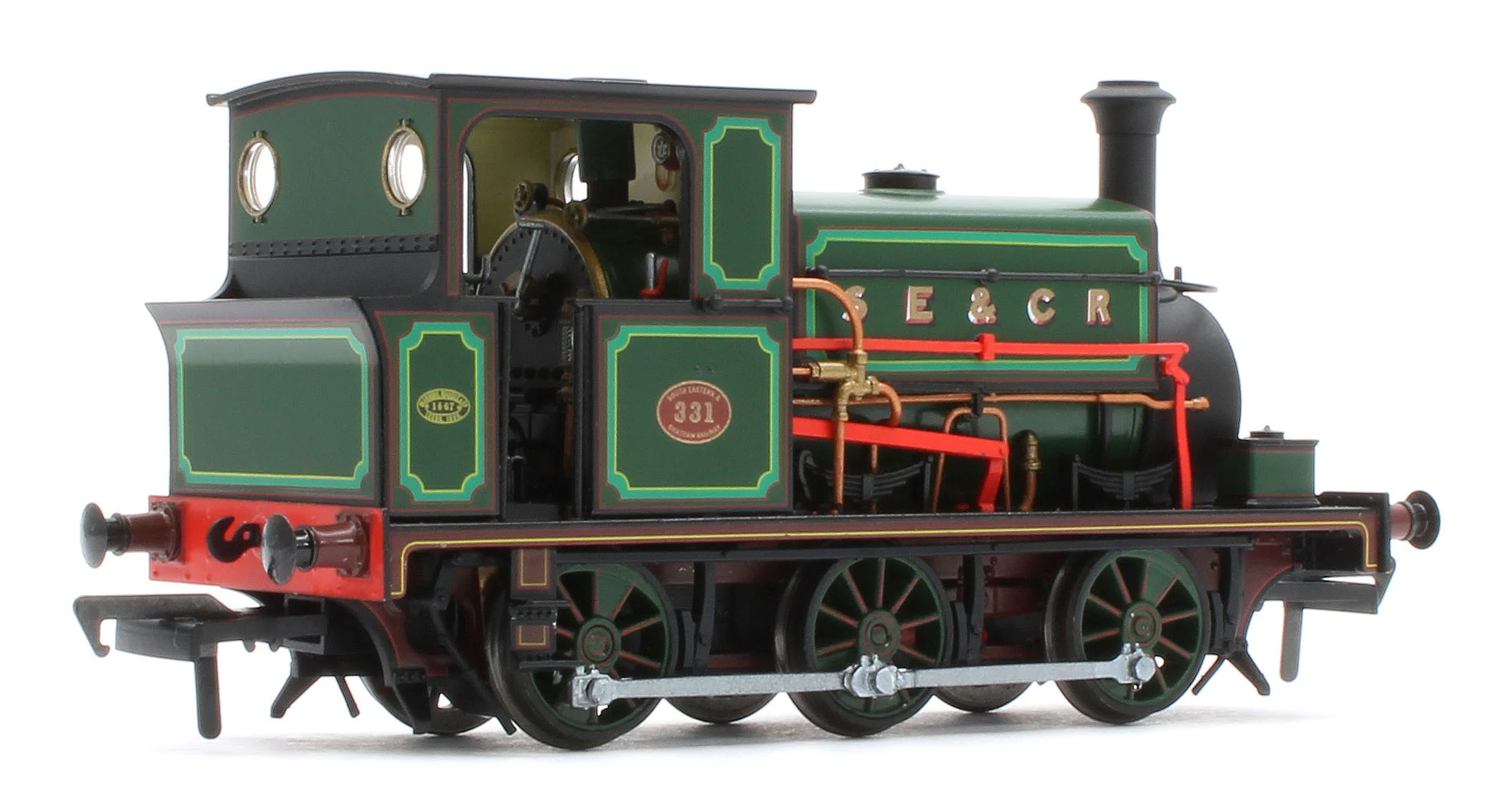 960009 Manning Wardle L Class 'What If' SECR No.331 Fully Lined Wainwright Green 0-6-0ST Steam Tank Locomotive - Image 4