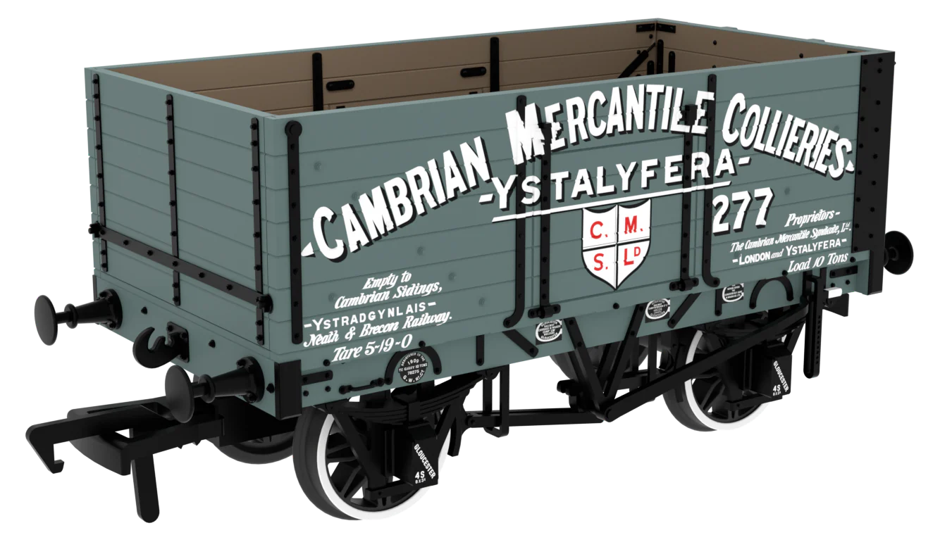 967811 RCH 1907 Spec Open Wagon Cambrian Mercantile Collieries No. 277 7-plank wagon with side and end doors