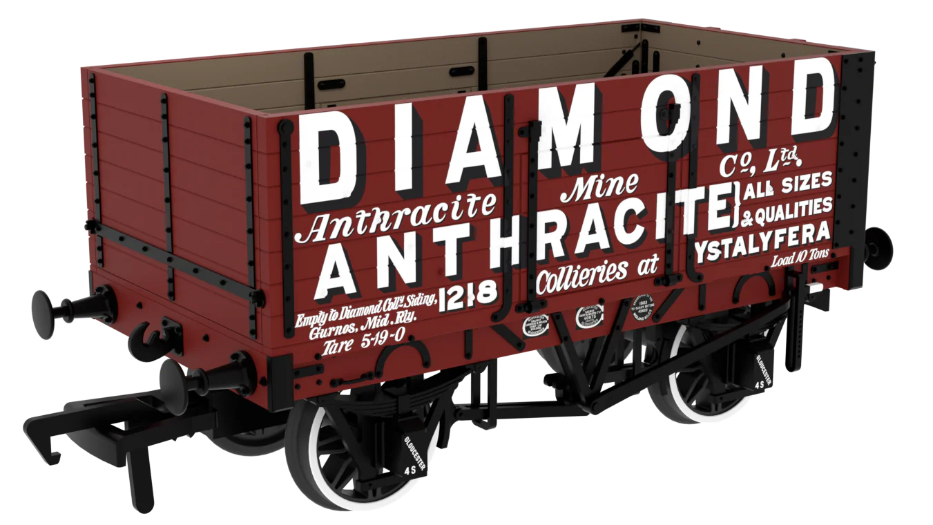 967813 RCH 1907 Spec Open Wagon Diamond Anthracite No. 1218 7-plank wagon with side and end doors