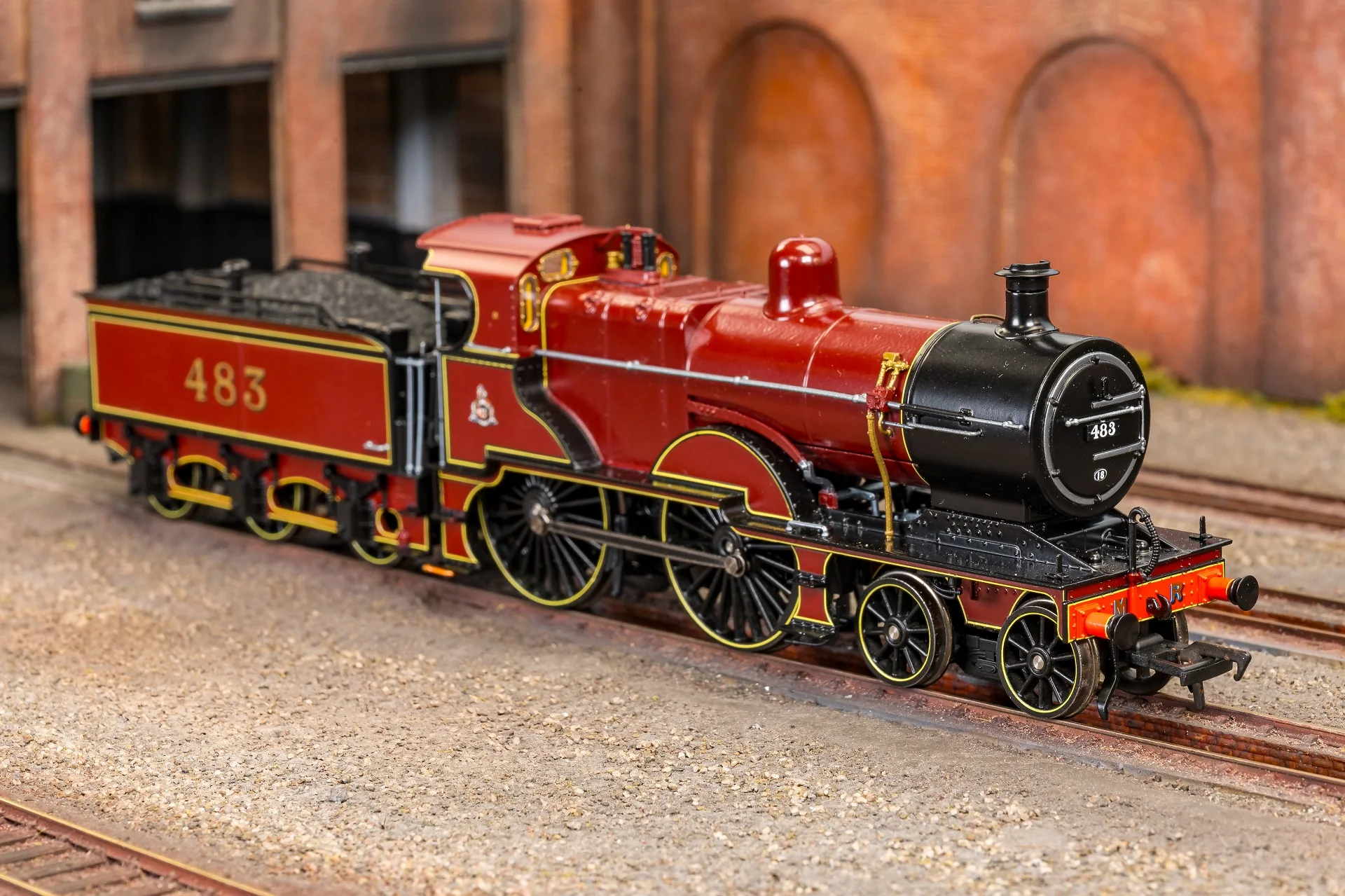 974502 Midland Railway 483 Class 4-4-0 Crimson No.483 Steam Locomotive - DCC Sound