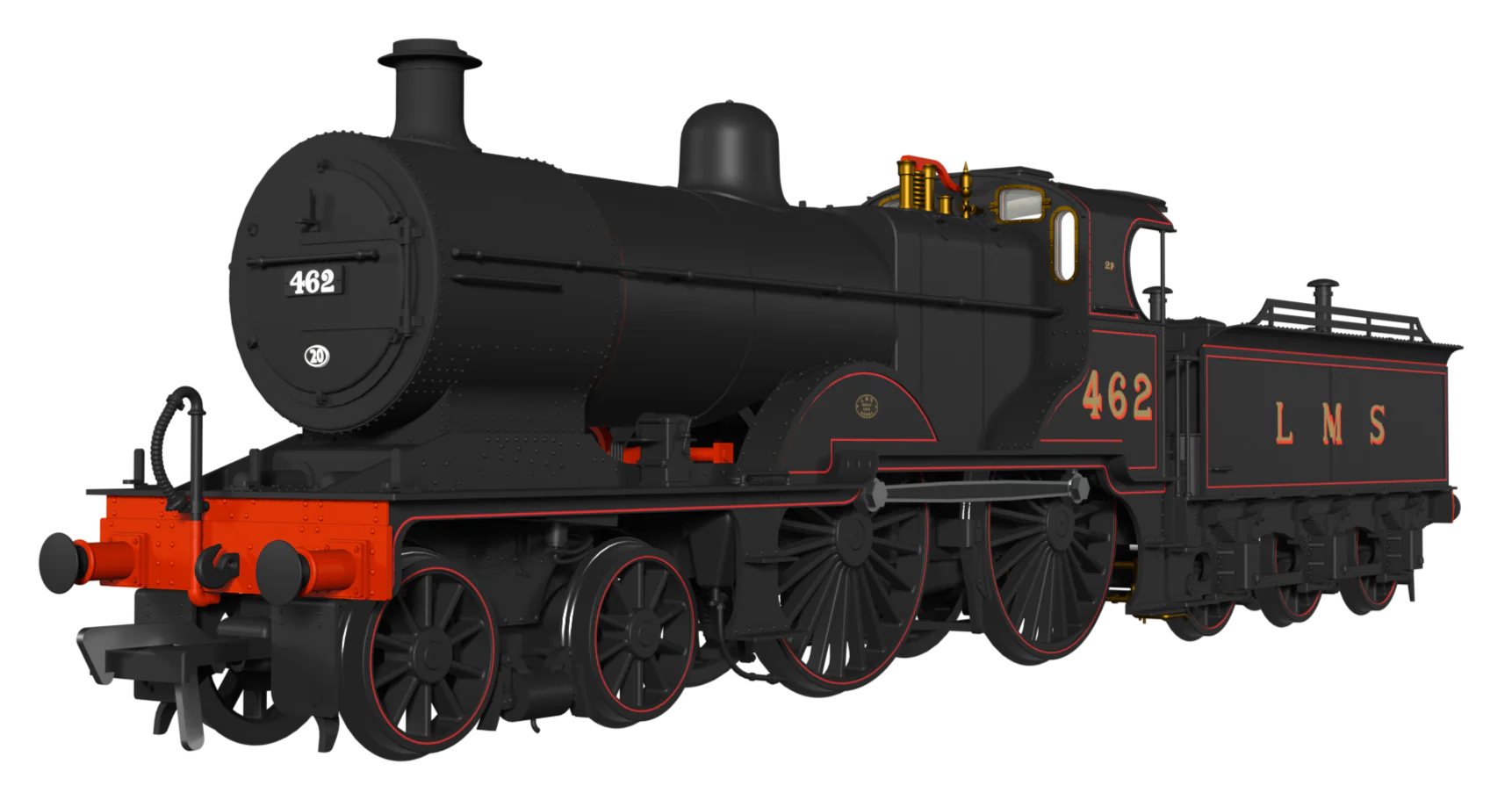 974507 Midland Railway 483 Class 4-4-0 LMS Lined Black No.462 Steam Locomotive - DCC Sound