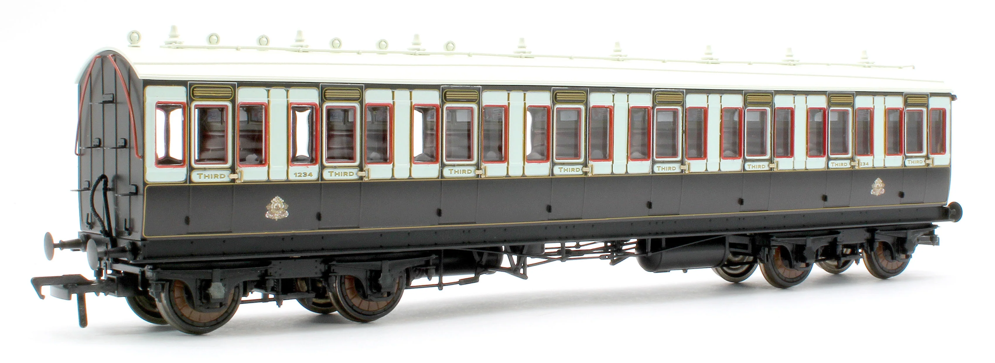 978009 48' LNWR ‘Evolution’ Bogie Coach Non-Corridor Carriage No.7981, No.1234 & No.2914 3-Pack - Image 6