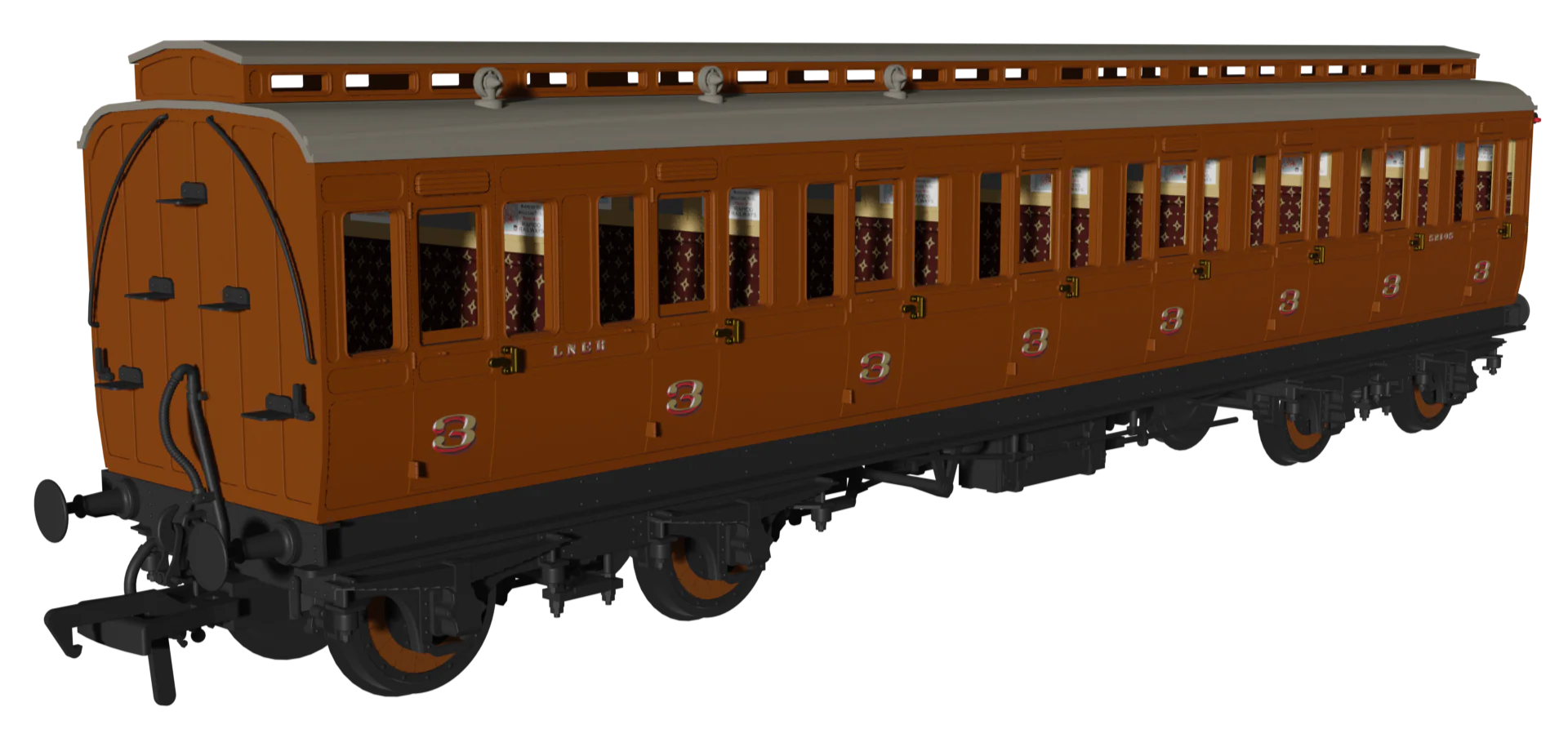 'Evolution' 48' LNER Non-Corridor Carriage No.51865, 52105 & 51400 Triple Pack - Image 4