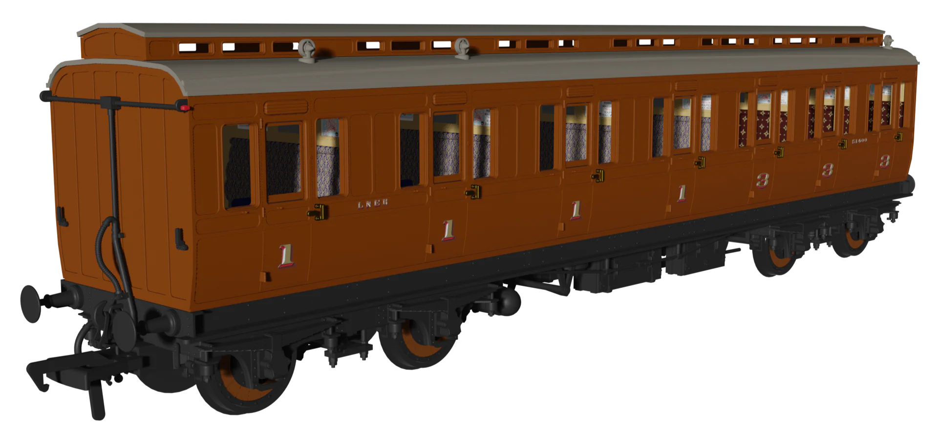 'Evolution' 48' LNER Non-Corridor Carriage No.51865, 52105 & 51400 Triple Pack - Image 5