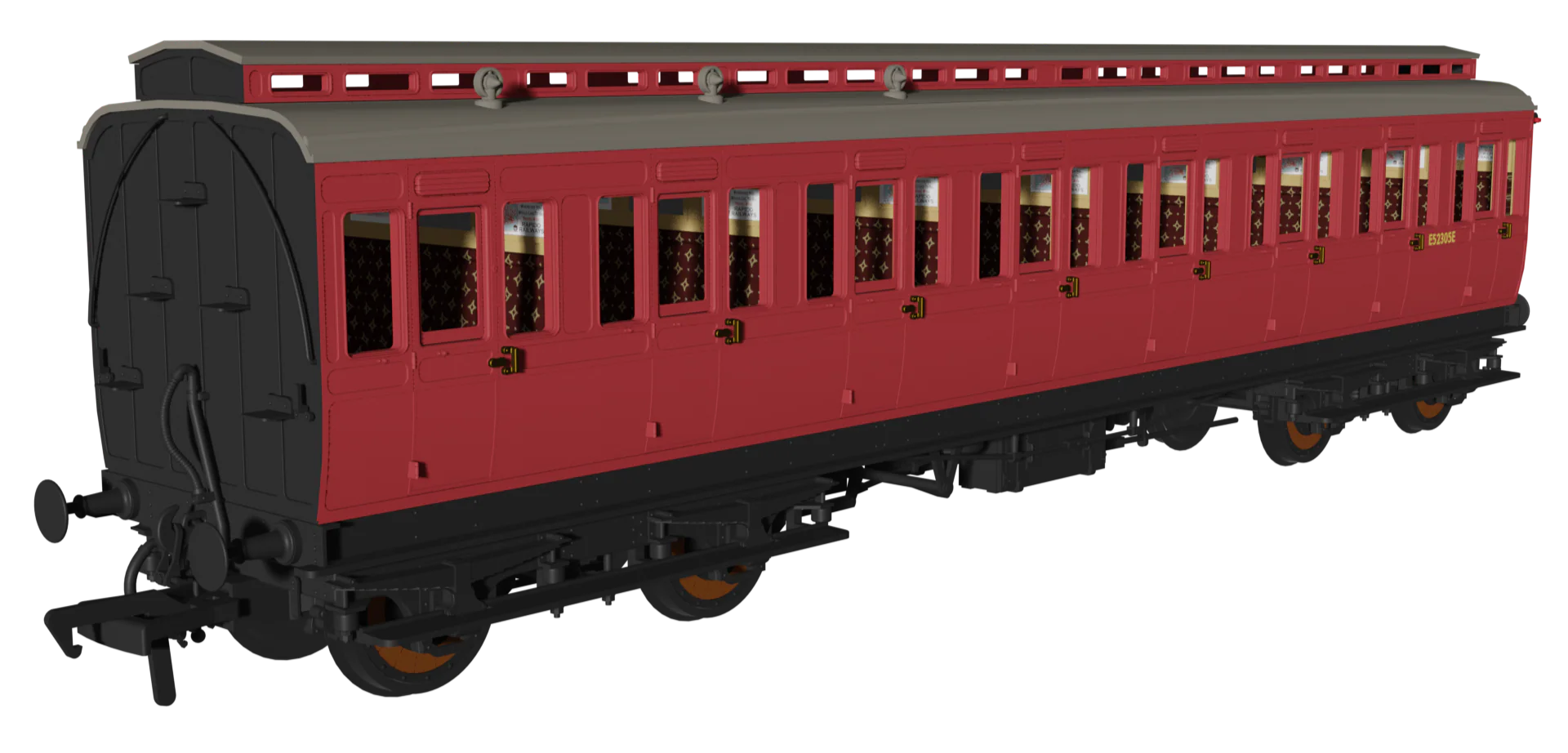 'Evolution' 48' BR Crimson Non-Corridor Carriage No.E51876E, E52305E & E51366E Triple Pack - Image 4