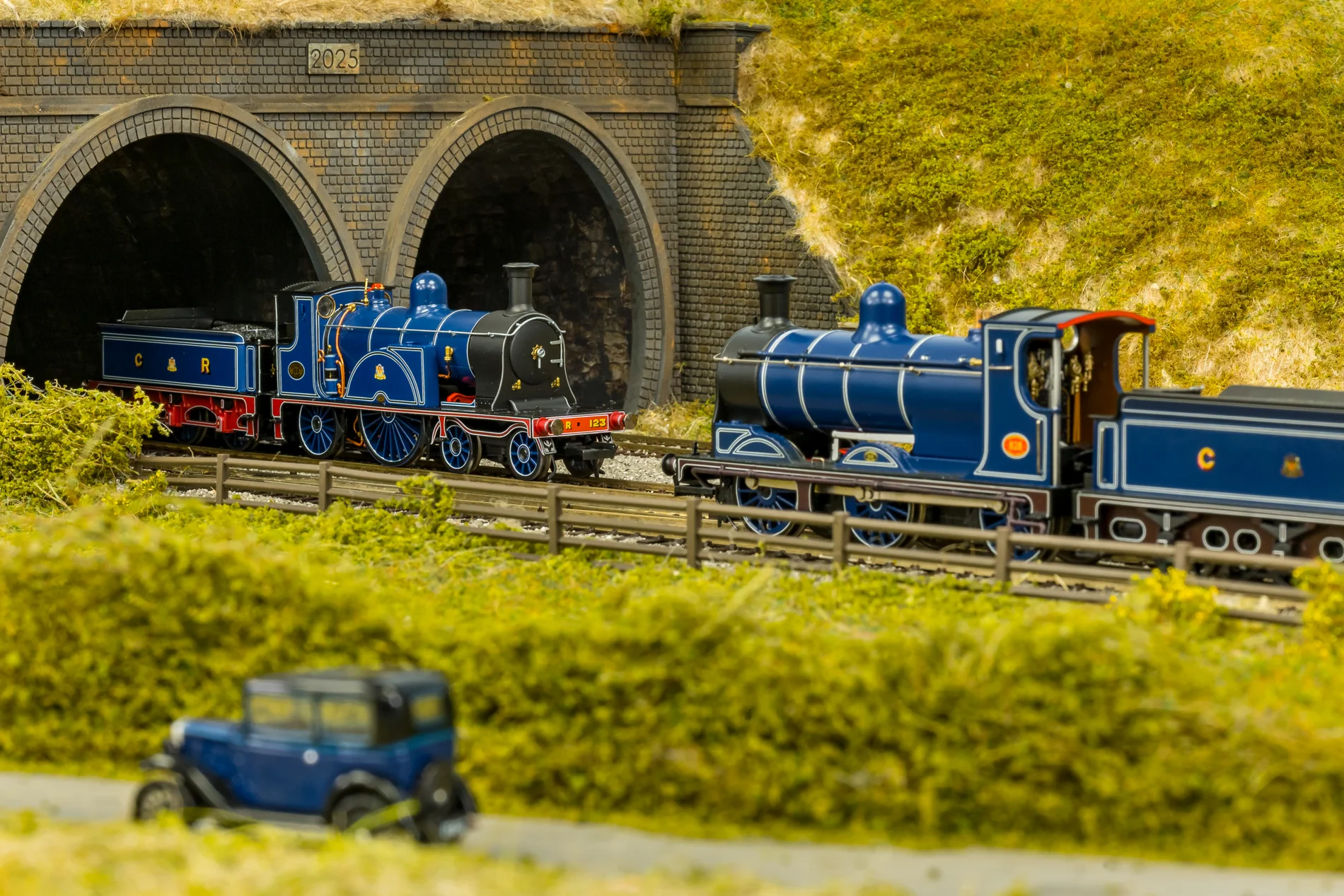 Caledonian Railway Single 4-2-2 CR Dark Blue No.123 Steam Locomotive - Image 3